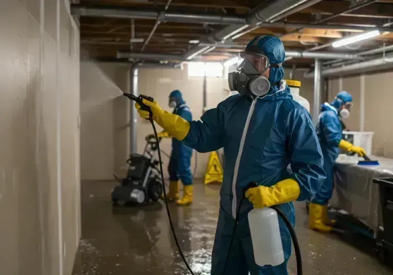 Basement Sanitization and Antimicrobial Treatment process in Chinle, AZ